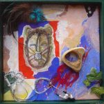 ROUTES des )A(NDES, tech mixte toile, 25x25cm, 2007