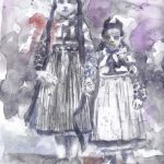 Teufelsmädchen, aquarelle sur papier, 20 x 29 cm